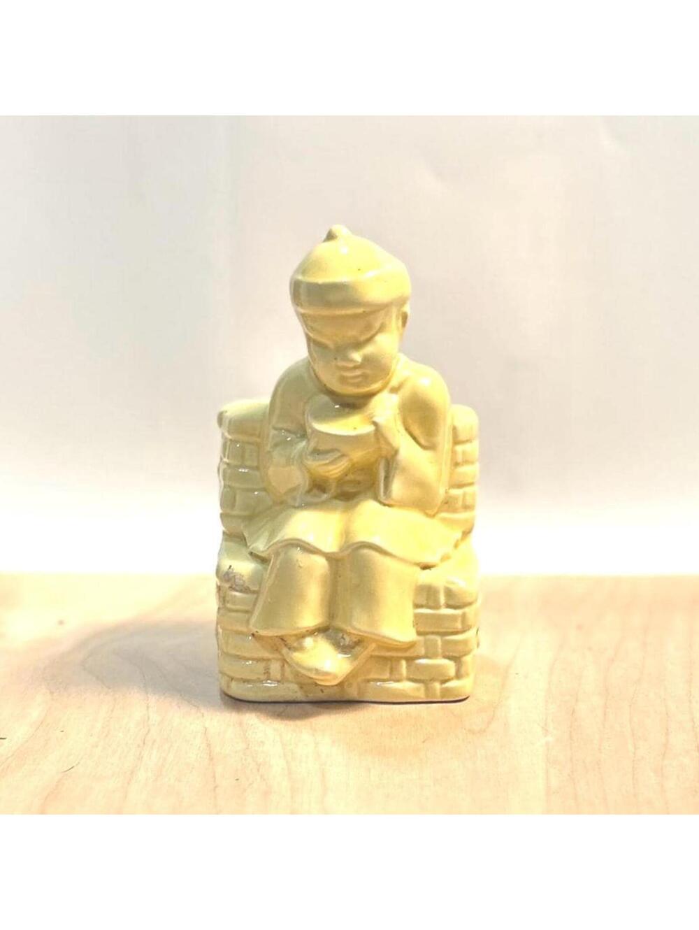 Vintage Yellow Pottery Planter